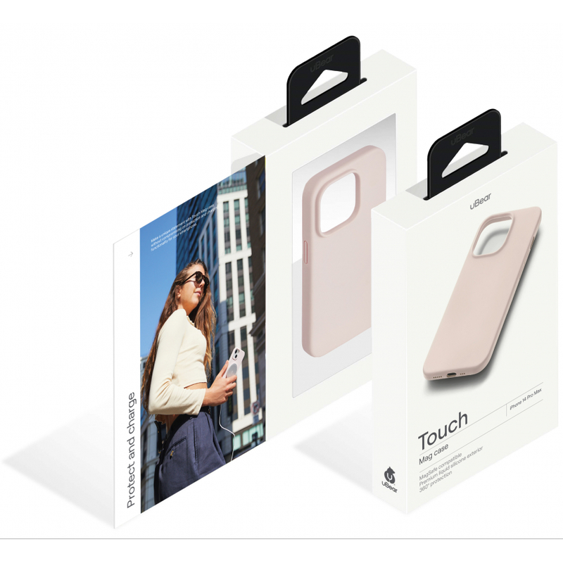 Чехол защитный Touch Mag Case, iPhone 14 Pro Max, силикон , софт-тач, розовый